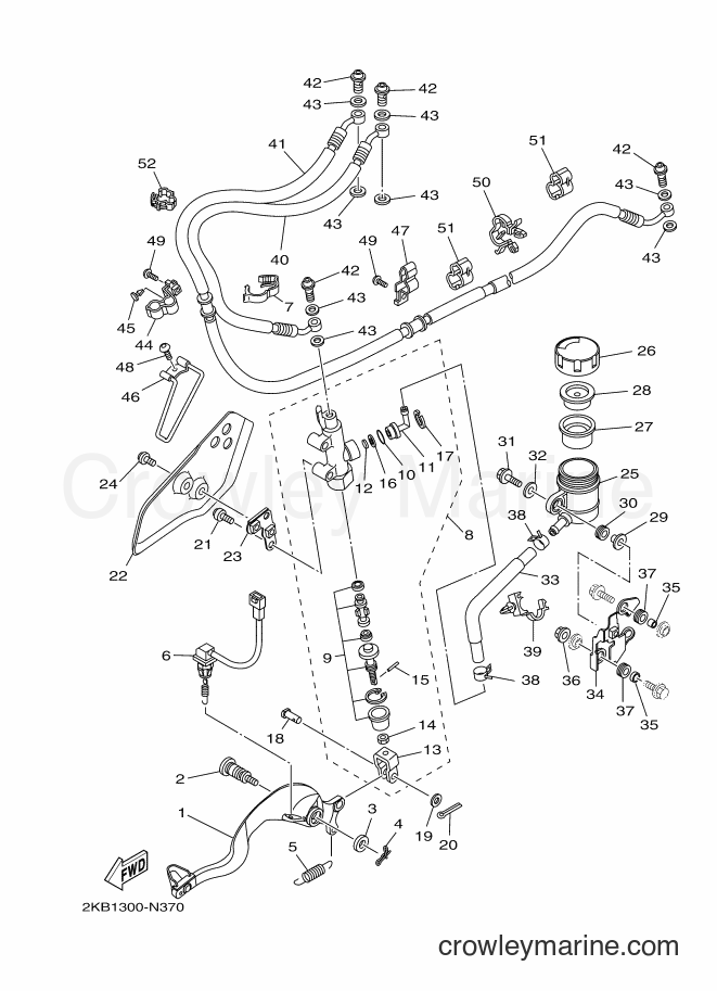 2015 Dirt Bike XT1200ZE - XT1200ZE (2KBD) [010] - REAR MASTER CYLINDER