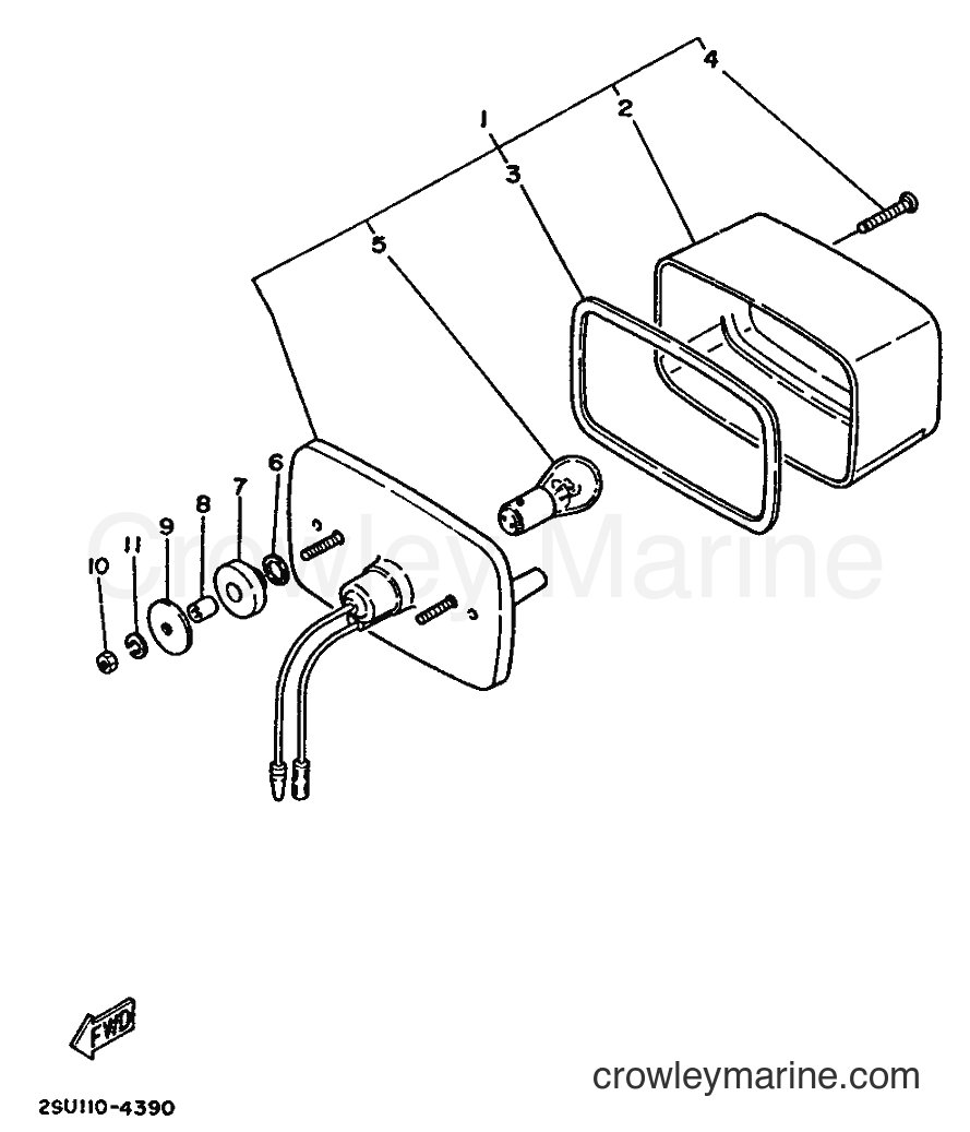 1989 ATV YFM250 - YFM250 (3GH2) [010] - TAILLIGHT