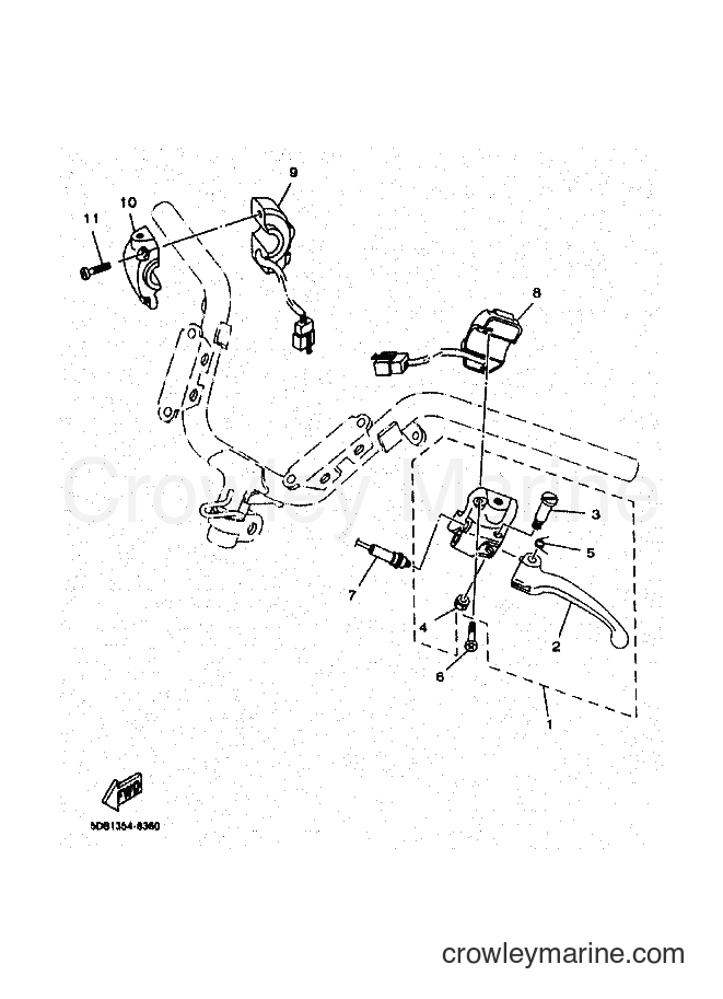 1999 Scooter YP125E - YP125E (5DS8) [010] - HANDLE SWITCH & LEVER