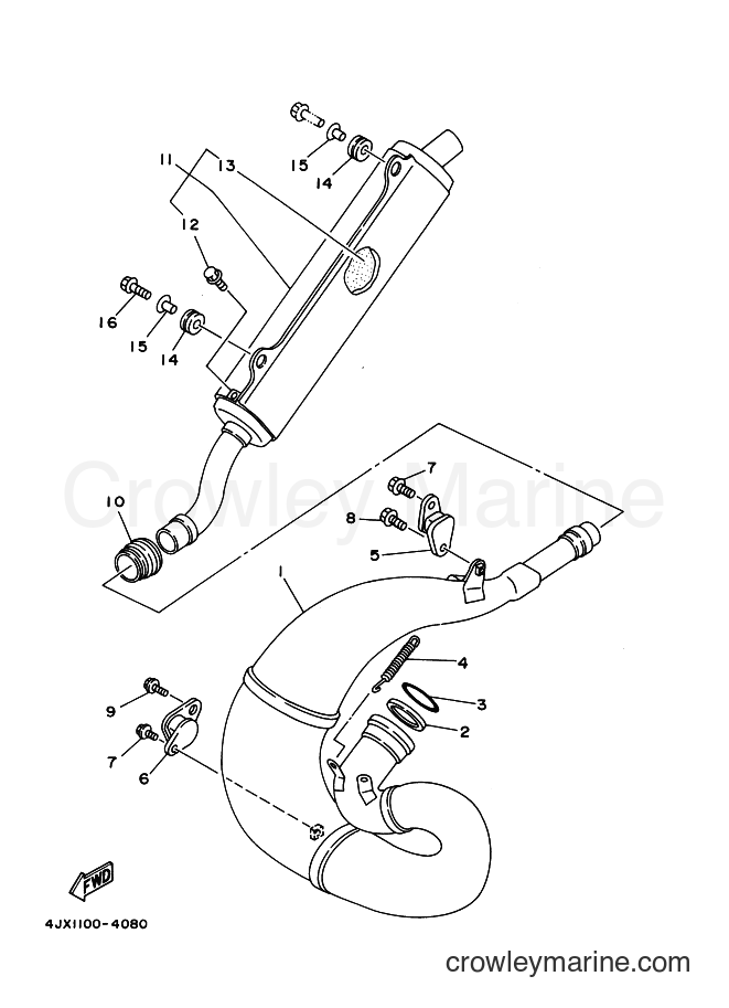 Yamaha Motors YZ250 (4JX2) [020] - EXHAUST