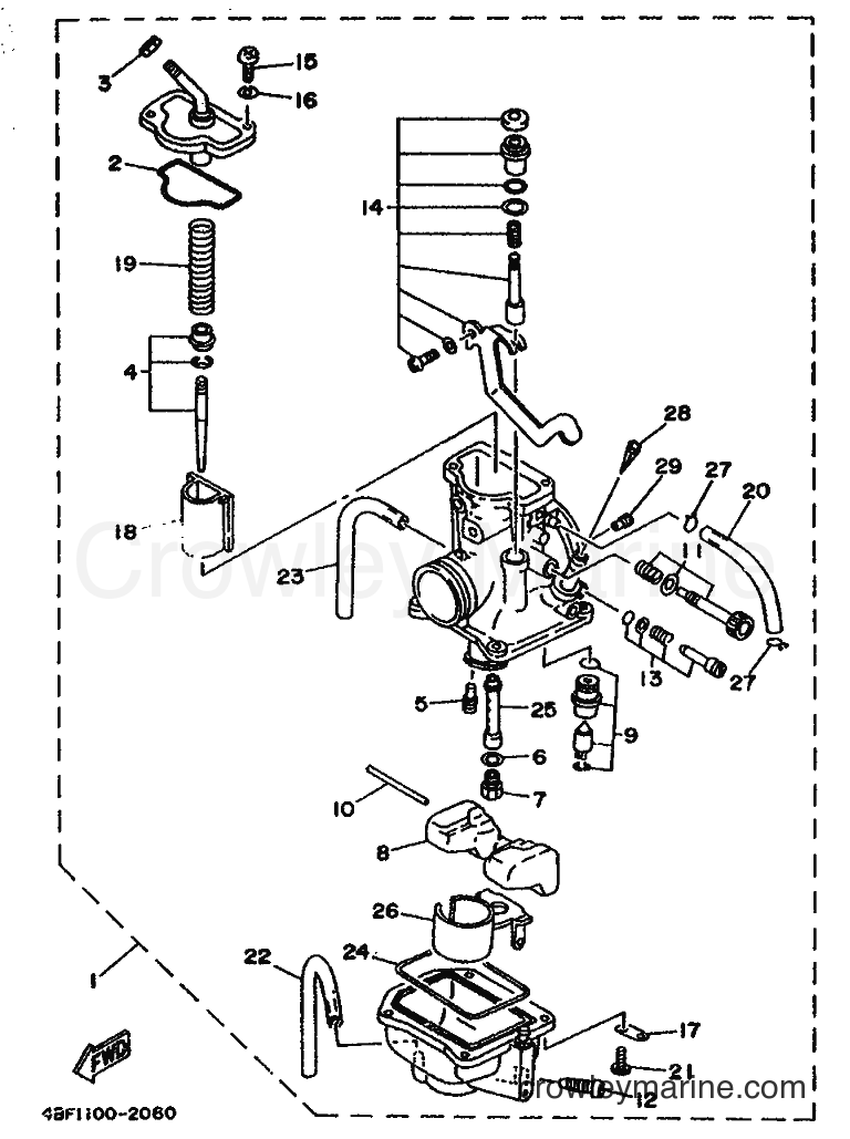 1991 Dirt Bike WR200R - WR200R (4BF1) [010] - CARBURETOR