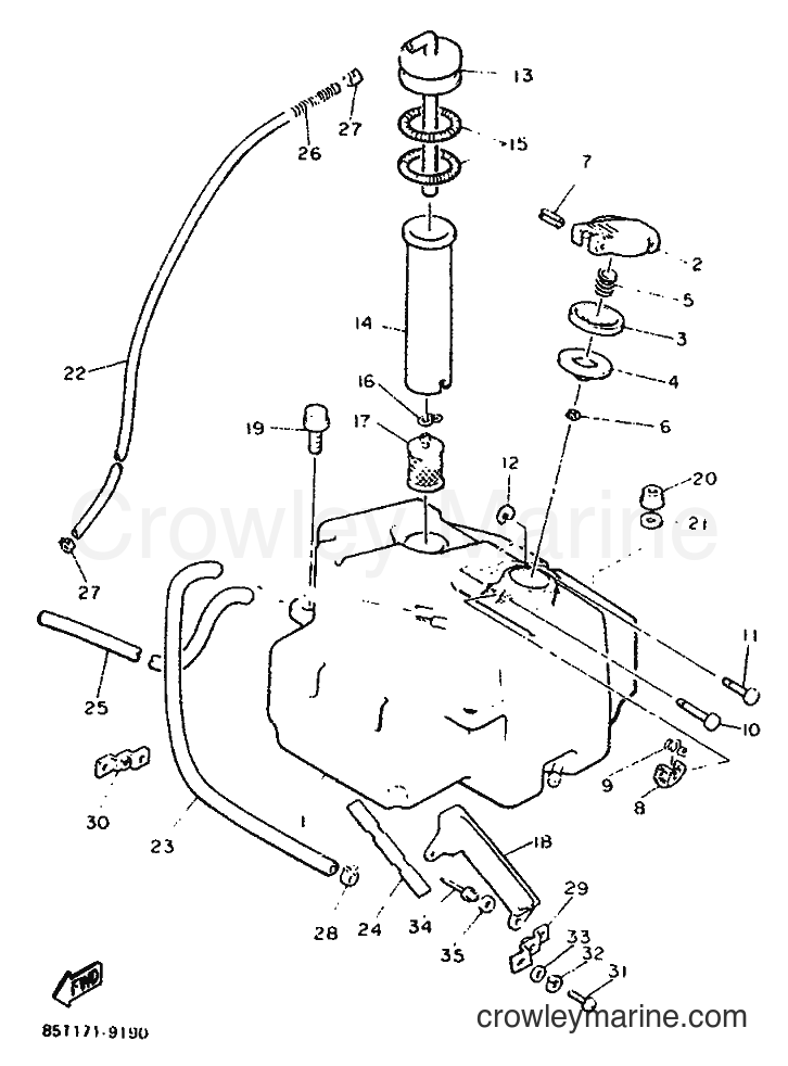 1990 Snowmobile ET400TP - ET400TP (87W1) [010] - FUEL TANK