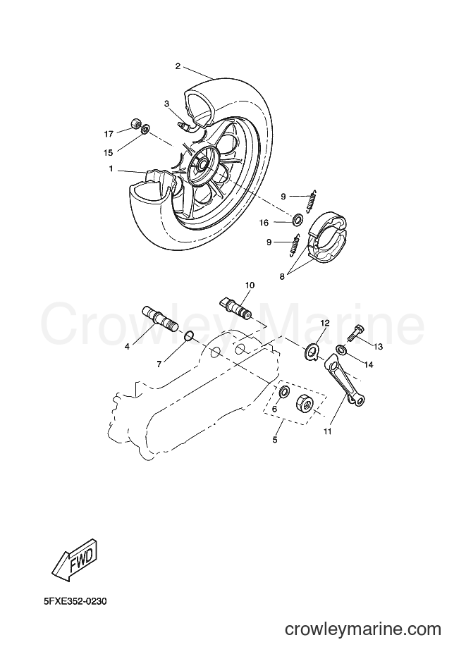 2002 Scooter CW50RS - CW50RS (5NU7) [020] - REAR WHEEL