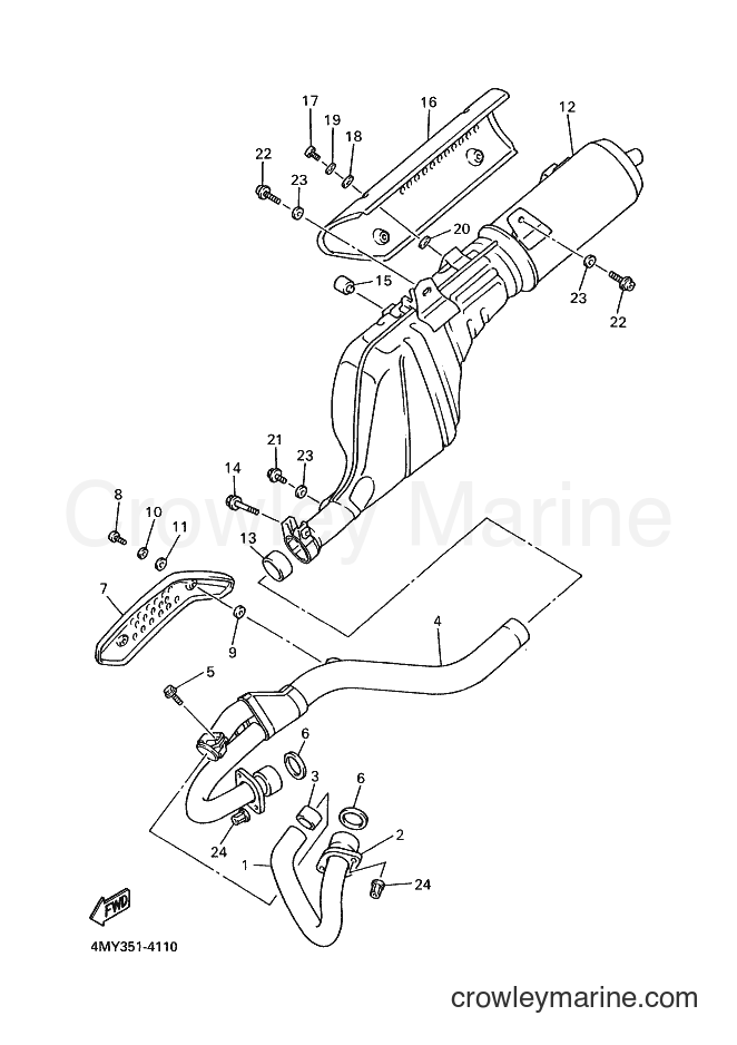 1996 Dirt Bike XTZ660 - XTZ660 (4NV2) [010] - EXHAUST