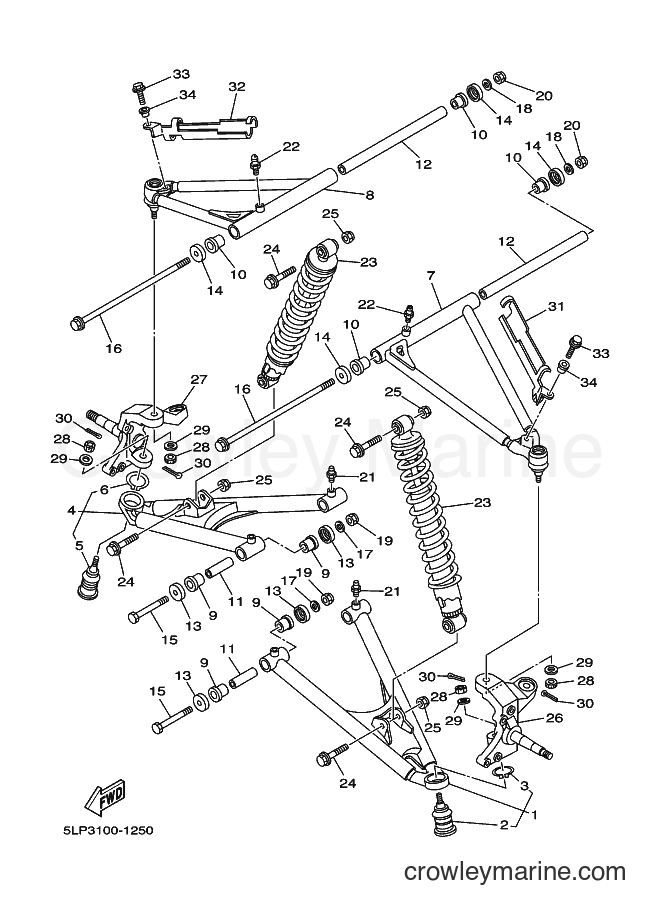2001 ATV YFM660R - YFM660R (5LP4) [010] - FRONT SUSPENSION & WHEEL