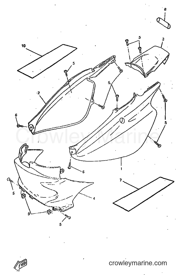 1998 Scooter CW50RSP - CW50RSP (4WK5) [010] - SIDE COVER