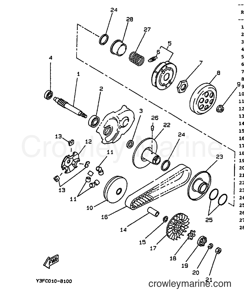 1991 Scooter CW50 - CW50 (4CA2) [999] - CLUTCH