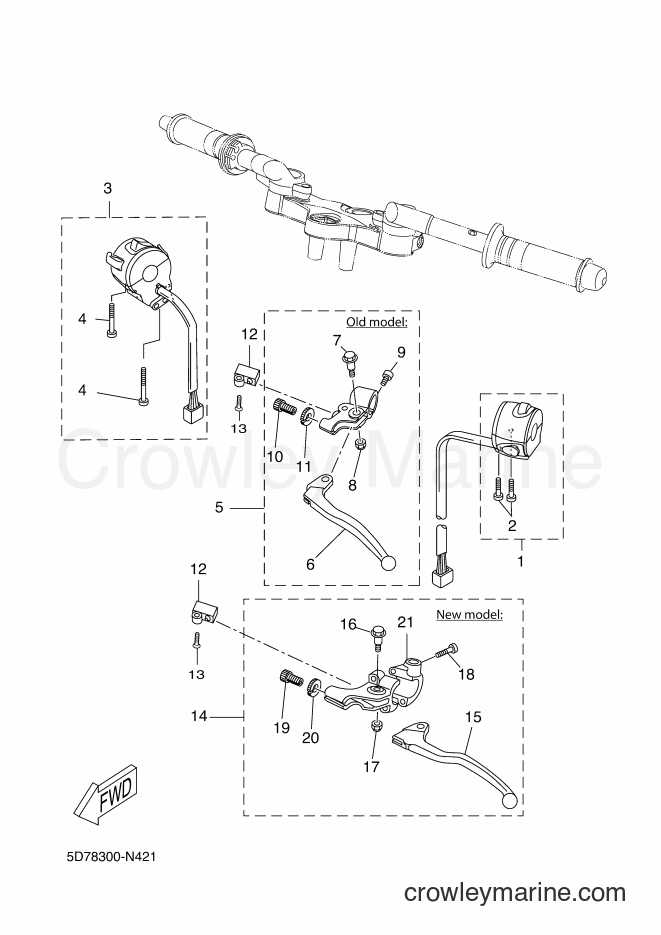 2015 Sport Bike YZF-R125A - YZF-R125A (5D7E) [080] - HANDLE SWITCH & LEVER