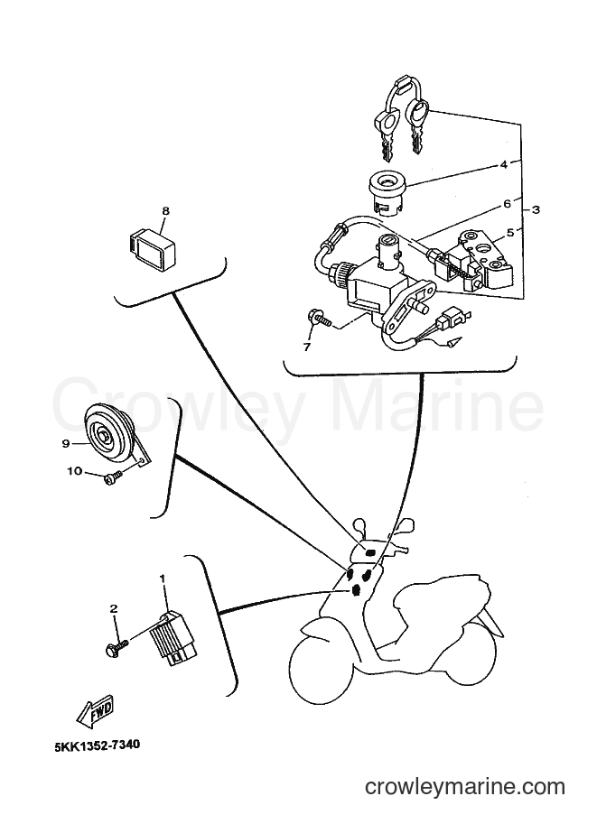1999 Scooter YN100'99 - YN100'99 (5KK2) [010] - ELECTRICAL1