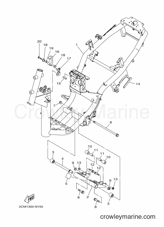 Yamaha Motors MW125 (2CMJ) [010] - FRAME