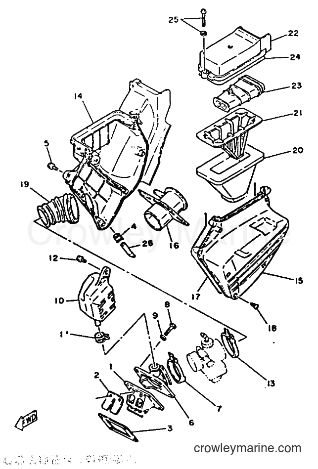 1987 Dirt Bike DT125LC - DT125LC (2AJ) [999] - INTAKE