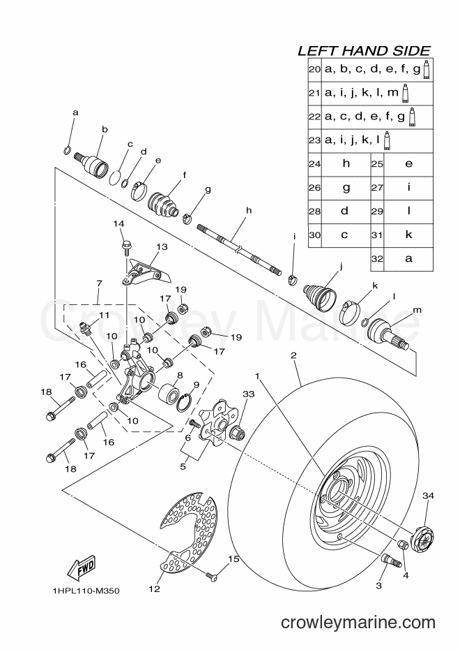 2013 ATV YFM700FWAD - YFM700FWAD (1HPY) [010] - REAR WHEEL