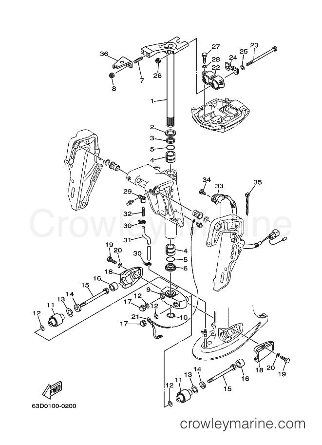 Yamaha Motors 40V (63C) [030] - BRACKET 4
