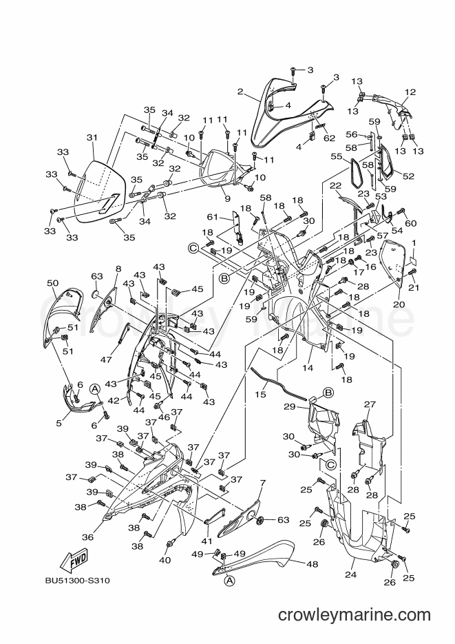 2017 Scooter MWS125-C - MWS125-C (BU51) [010] - LEG SHIELD