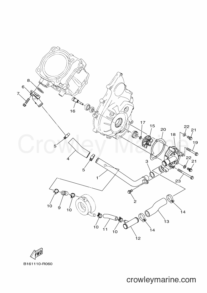 2016 ATV YFM700FWA - YFM700FWA (B303) [010] - WATER PUMP