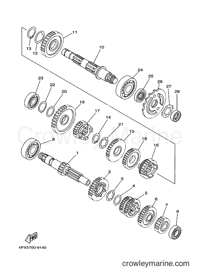 2002 Dirt Bike TT250R - TT250R (4PX8) [010] - TRANSMISSION