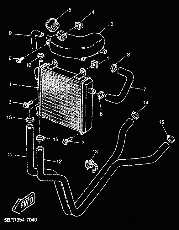 2000 Scooter YQ50L - YQ50L (5KH7) [010] - RADIATOR & HOSE