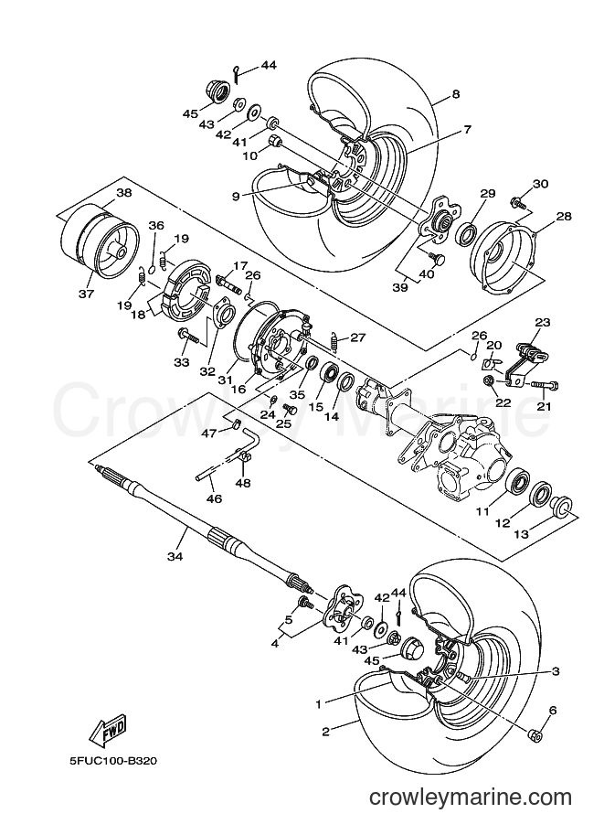 2003 ATV YFM400FWN - YFM400FWN (5FUD) [010] - REAR WHEEL