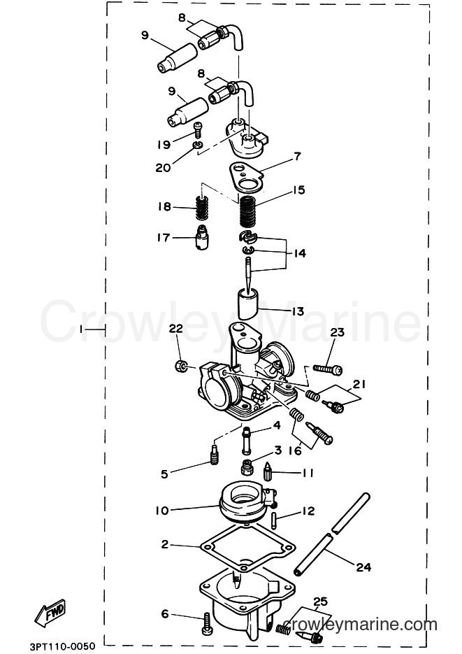 1993 Dirt Bike PW50 - PW50 (3PT9) [030] - CARBURETOR