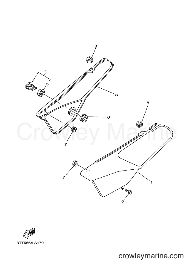 2002 Dirt Bike DT125 - DT125 (3TT9) [010] - SIDE COVER