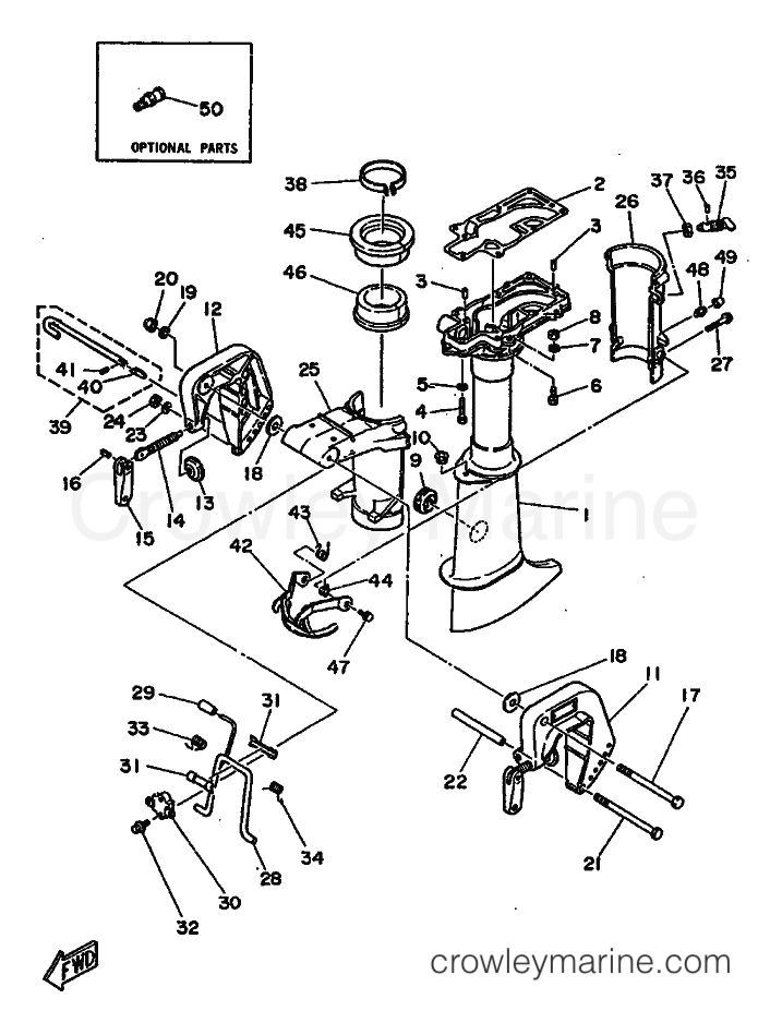 Yamaha Motors 5C (6E3) [999] - UPPER CASING & BRACKET