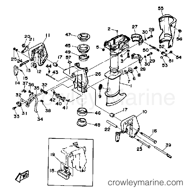 Yamaha Motors 3MLHP - UPPER CASING BRACKET