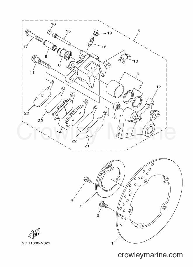 2015 Street Bike MT09A - MT09A (2DRF) [050] - REAR BRAKE CALIPER