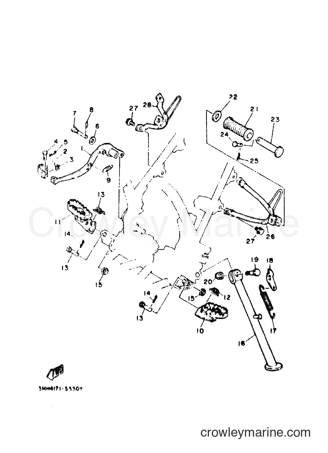 Yamaha Motors DT200R (3MH4) [010] - STAND & FOOTREST