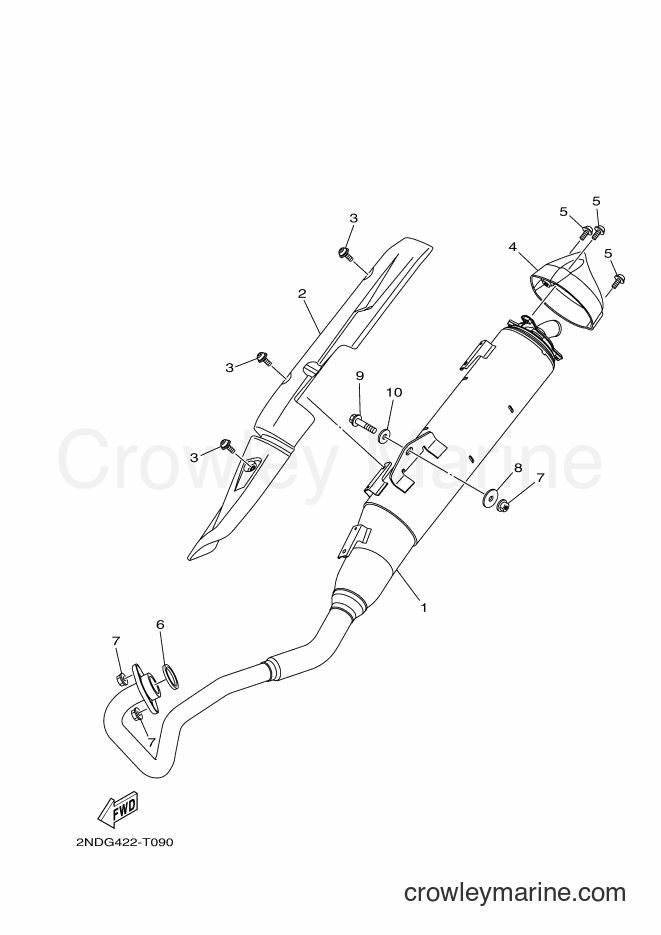 2018 Scooter T150 - T150 (2NDK) [010] - EXHAUST