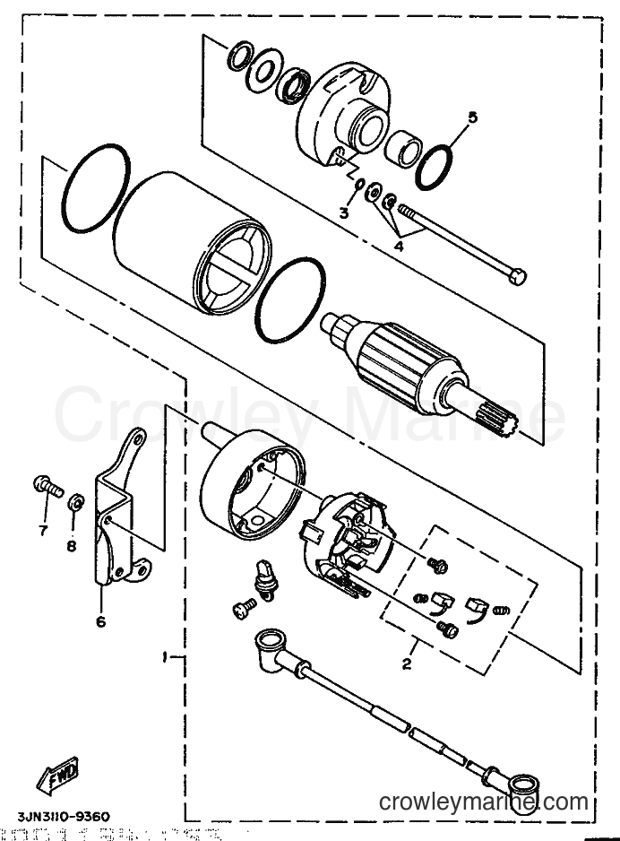 1990 ATV YFM250 - YFM250 (3GH4) [020] - STARTING MOTOR