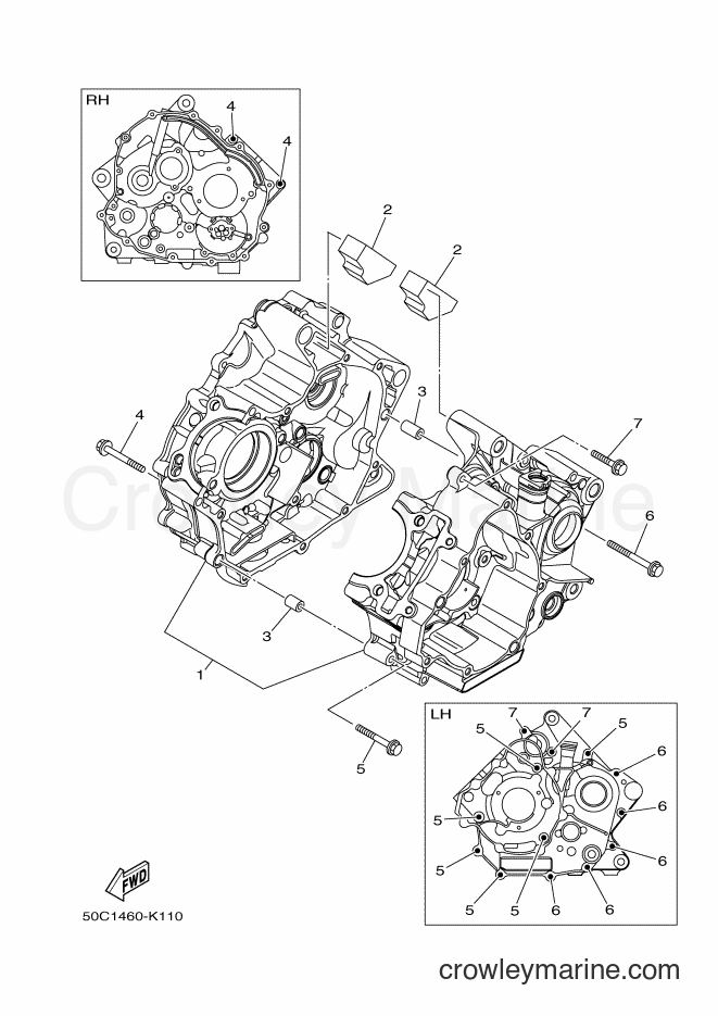 Yamaha Motors T135HC (50C2) [010] - CRANKCASE