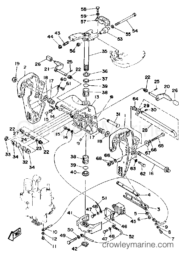 Yamaha Motors 50ETMLD - BRACKET 1