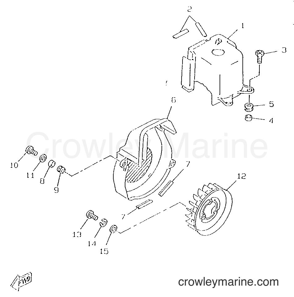1995 Scooter CW50RS - CW50RS (4TD3) [999] - AIR SHROUD & FAN