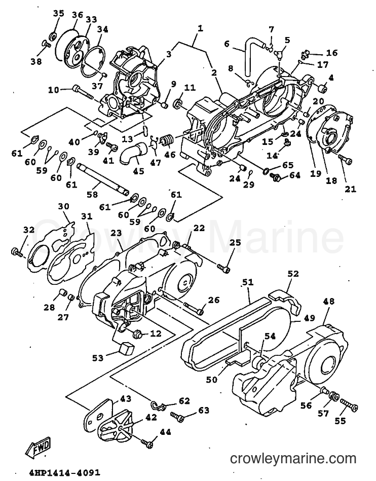 1998 Scooter XC125T - XC125T (4LA3) [010] - CRANKCASE