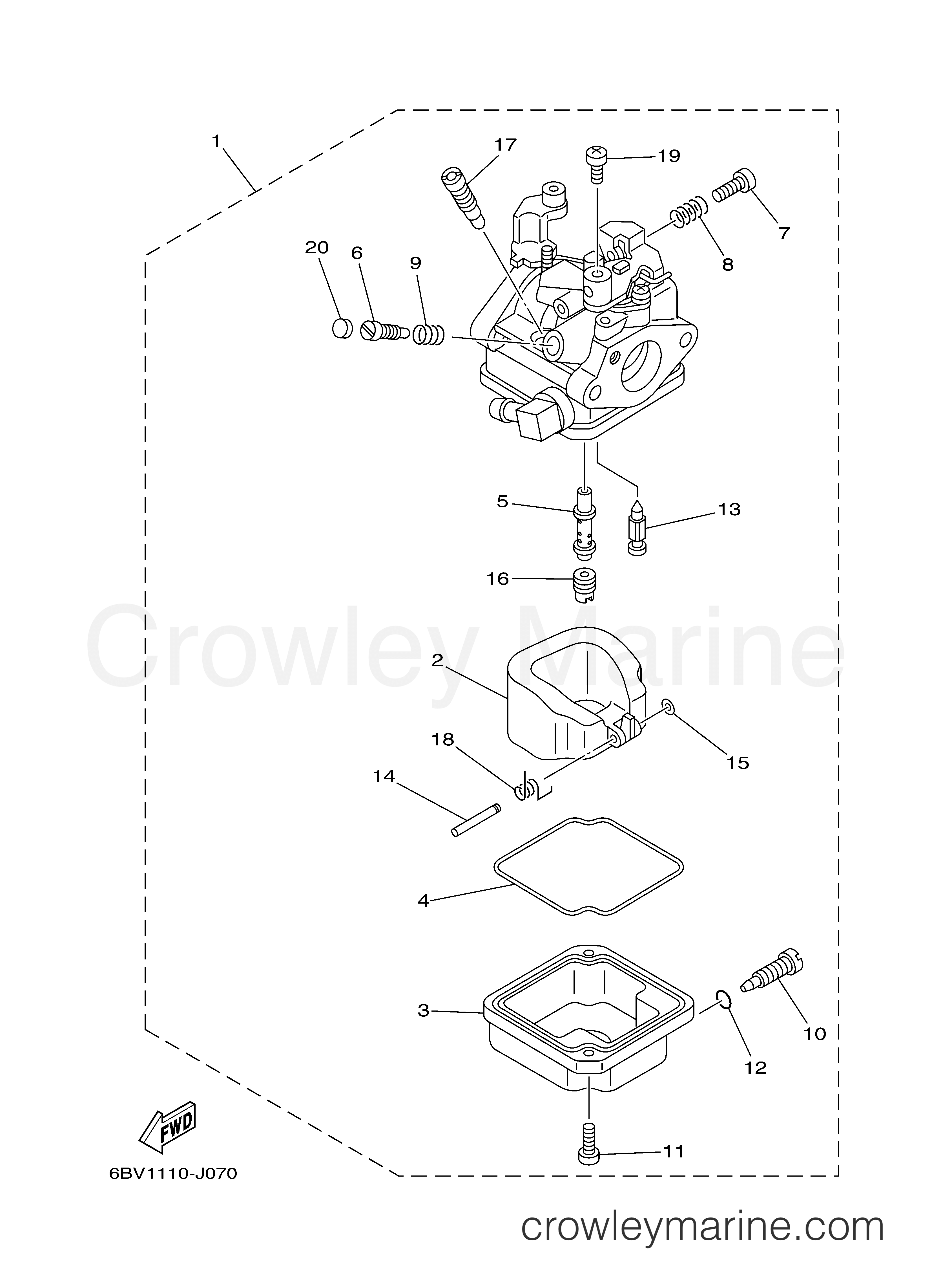Yamaha Motors F6SMHA - CARBURETOR