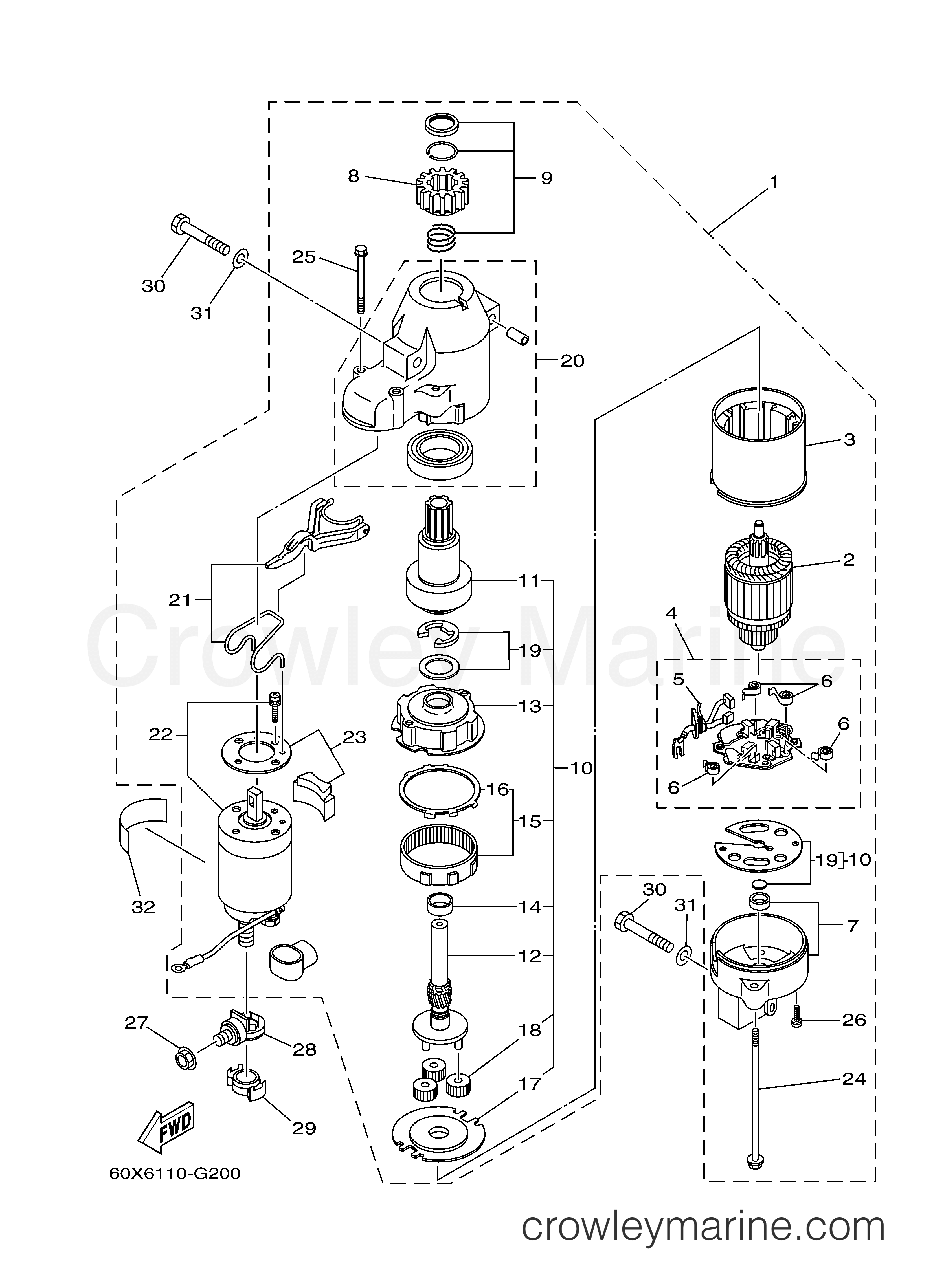 Yamaha Motors VZ200RTLR - STARTING MOTOR