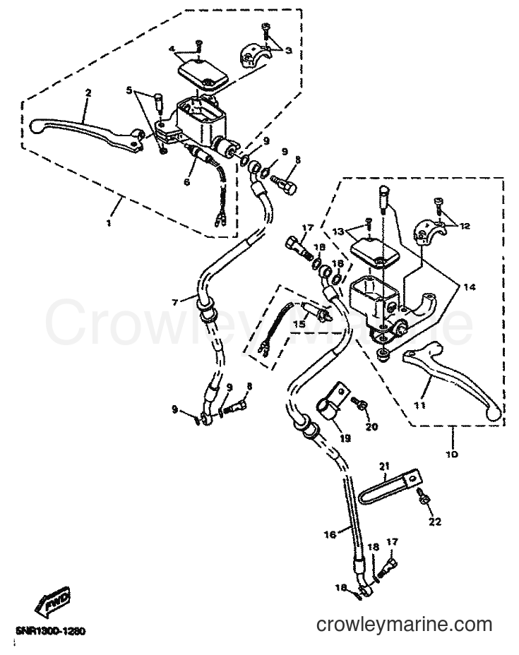 2001 Scooter YP150D - YP150D (5NS1) [010] - FRONT MASTER CYLINDER