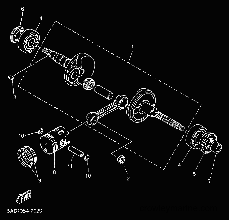 Yamaha Motors YN50 (5ADW) [010] - CRANKSHAFT & PISTON