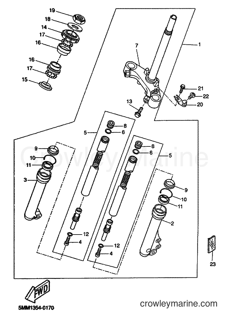 2000 Scooter CW50 - CW50 (5MN1) [040] - FRONT FORK
