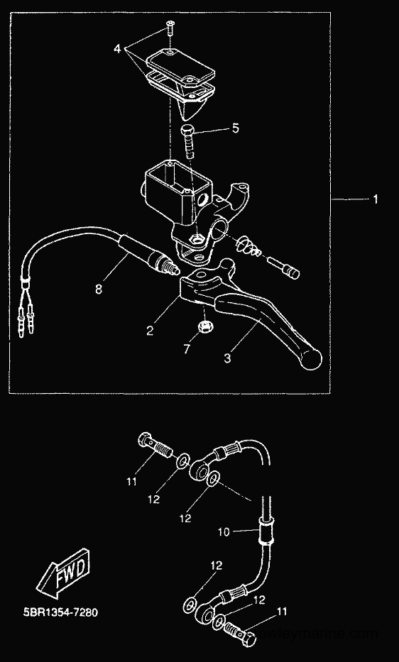 2000 Scooter YQ50 - YQ50 (5HEK) [010] - REAR MASTER CYLINDER