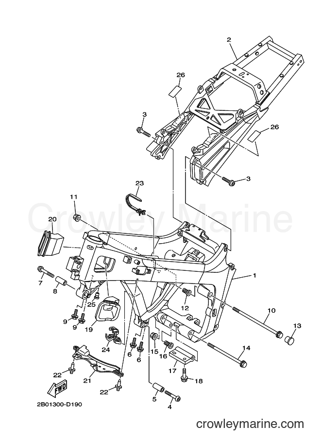 2006 Street Bike TDM900A - TDM900A (2B02) [080] - FRAME