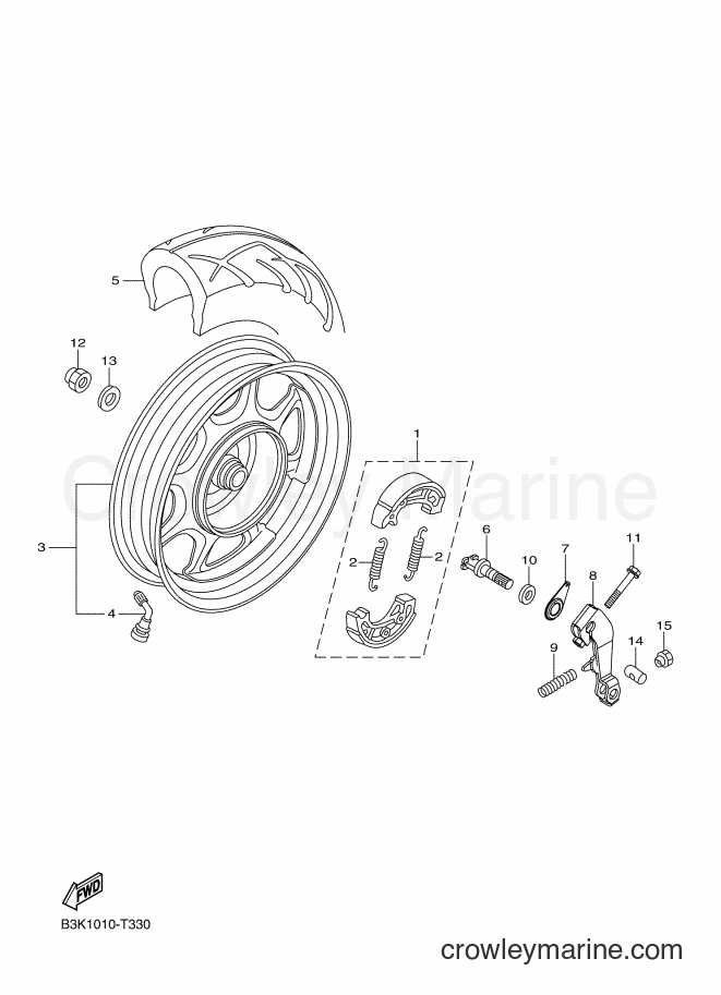2018 Scooter CEH50D - CEH50D (B3K2) [010] - REAR WHEEL
