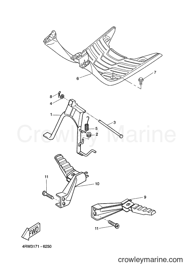 2003 Scooter CW50 - CW50 (5XX2) [030] - STAND & FOOTREST