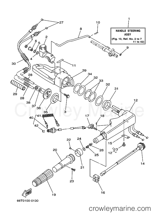 Yamaha Motors (E)40X (66T) [290] - STEERING