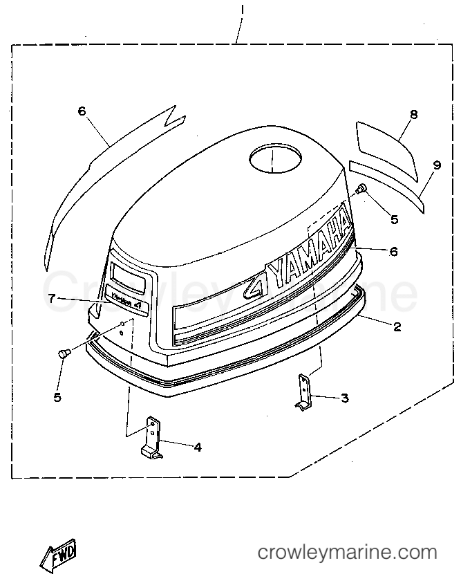 Yamaha Motors 5MLHT - TOP COWLING