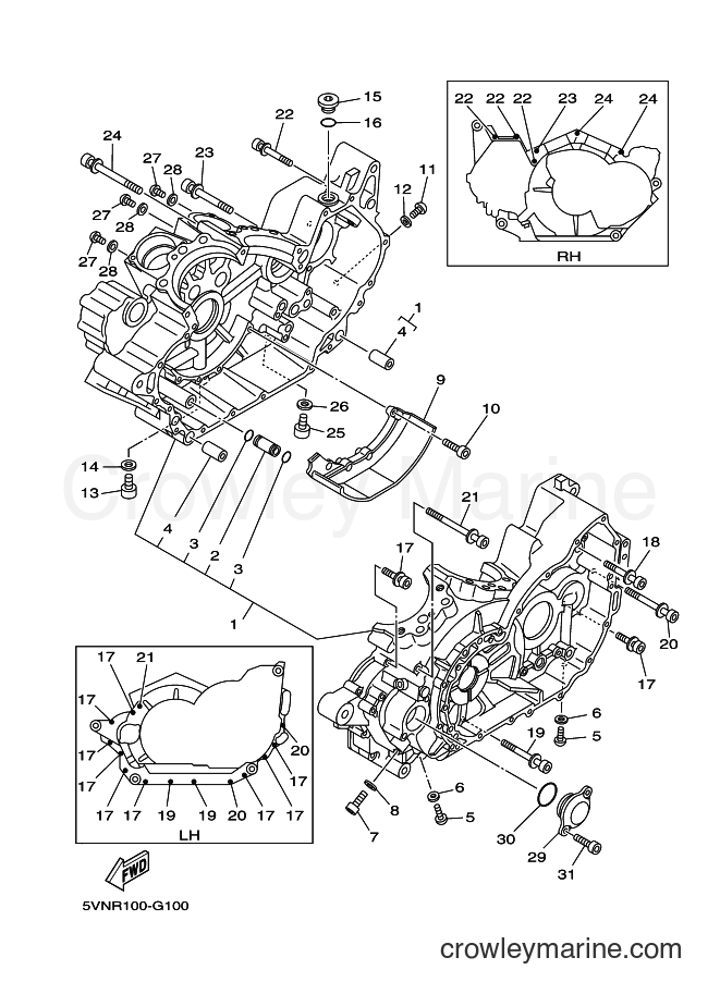 Yamaha Motors XV1700A (35S3) [010] - CRANKCASE