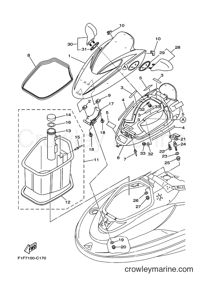 Yamaha Motors XA1200A-C (F0VA) [01A] - ENGINE HATCH 2