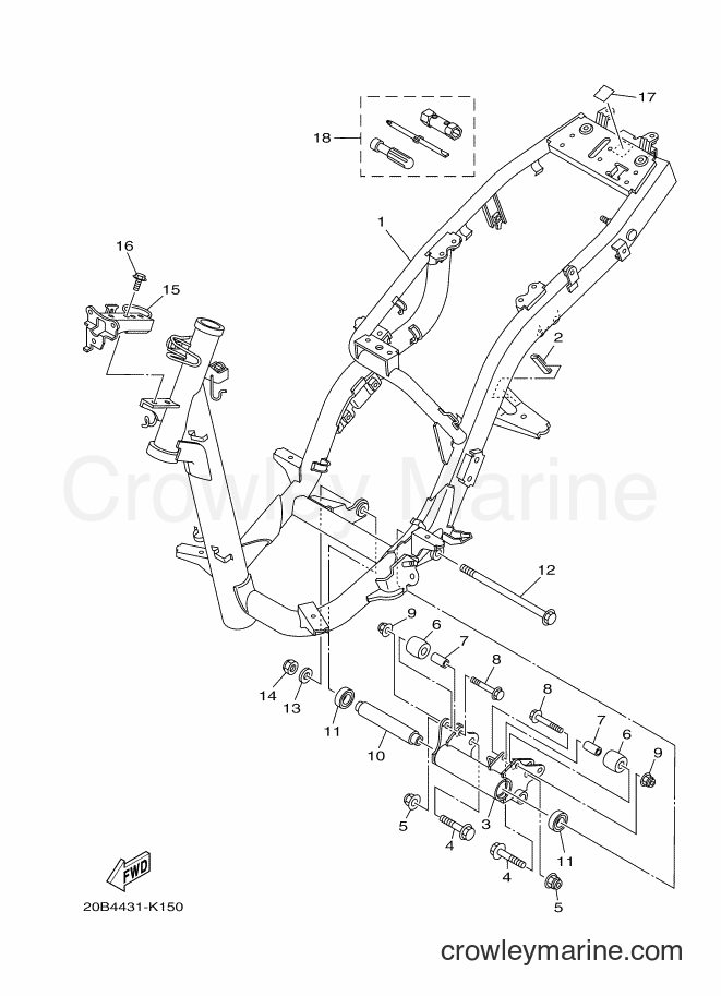 Yamaha Motors AF115S (20B8) [010] - FRAME