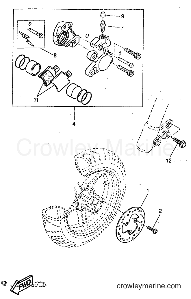 1998 Scooter YQ50 - YQ50 (5CK2) [010] - FRONT BRAKE