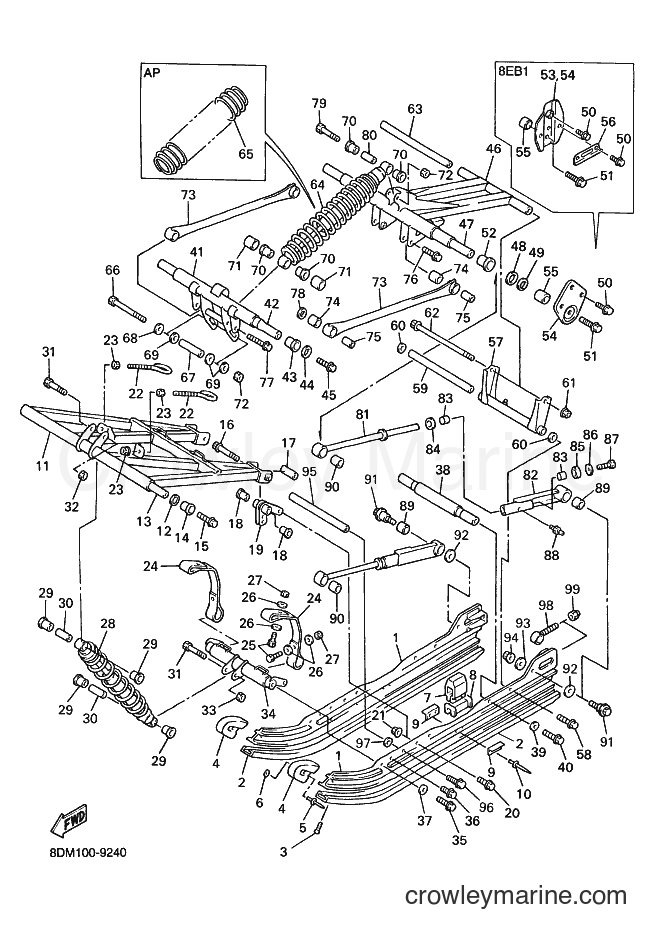 1999 Snowmobile VT700 - VT700 (8DM2) [030] - TRACK SUSPENSION 2